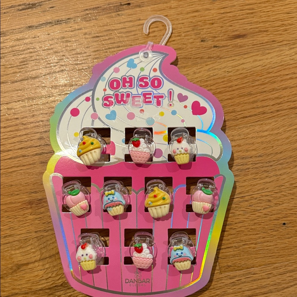 Oh So Sweet Cupcake Claw Hair Clips - Multicolor